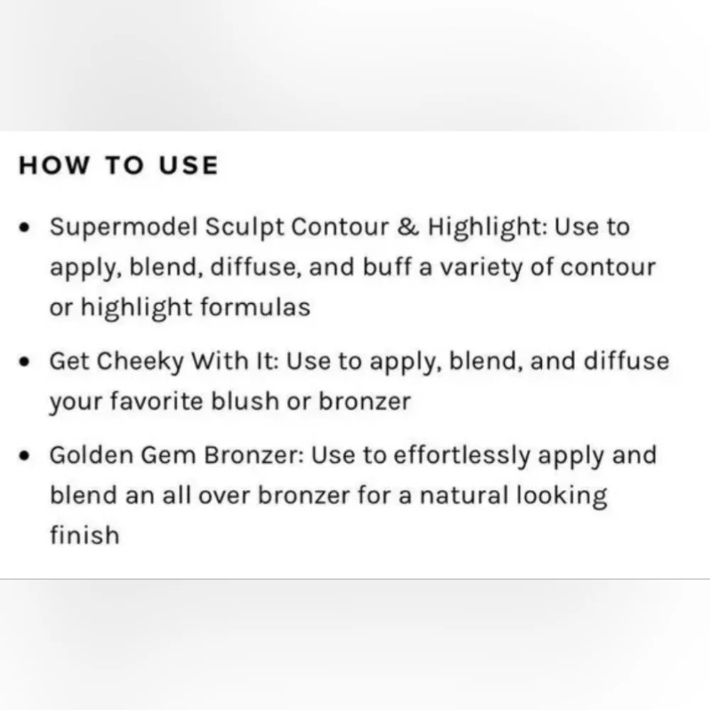 MOTD Cosmetics Gold Goddess   Trio Brush Set
